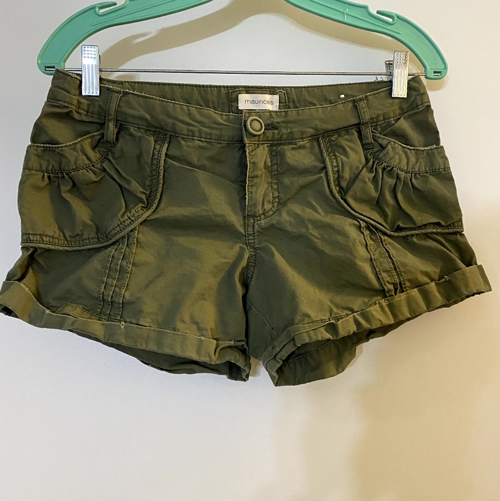 Army green shorts